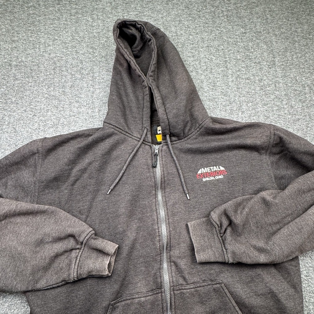 Berne Heritage Thermal Lined Full Zip Hoodie Sweatshirt Workwear Gray Mens Sz XL
